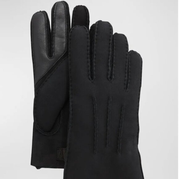 Men's UGG Three-Cord Contrast Sheepskin Gloves - Size LARGE - Picture 1 of 4